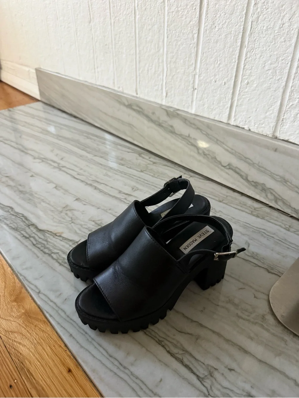 Steve Madden Black Platforms